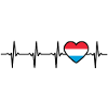 Luxembourg Heartbeat Flag Luxembourger