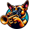 Trumpet Playing Dog Design