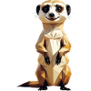 Suricate polygonal - Conception d’animaux amusants