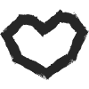 Heart shape paint - vector