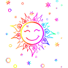 Smiling Sun Gradient Rainbow