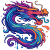 Neon Drache