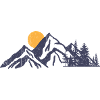 Mountain Sunset Nature Illustration