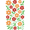 Retro Boho Blumenmuster - Herbsttöne Blumen