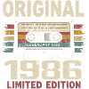 1986 Verjaardagscadeau 1986 Vintage 1986 Retro