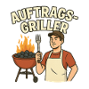 Grill master in action