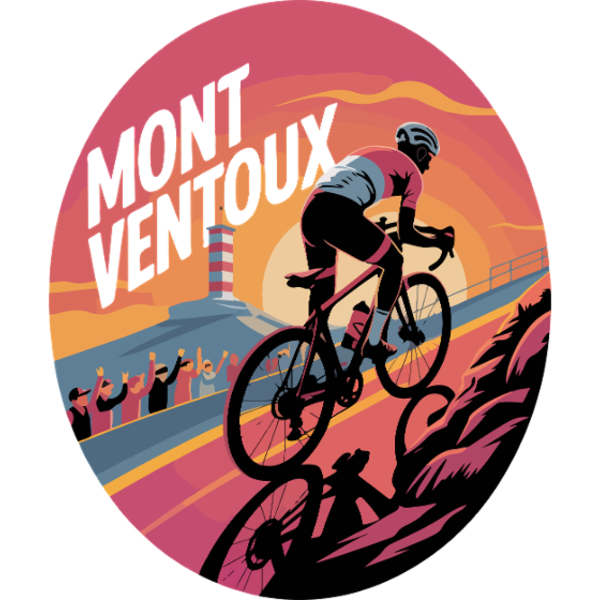 Koszulka "Jazda na rowerze na Mont Ventoux o zachodzie słońca"