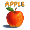 Happy apple illustration