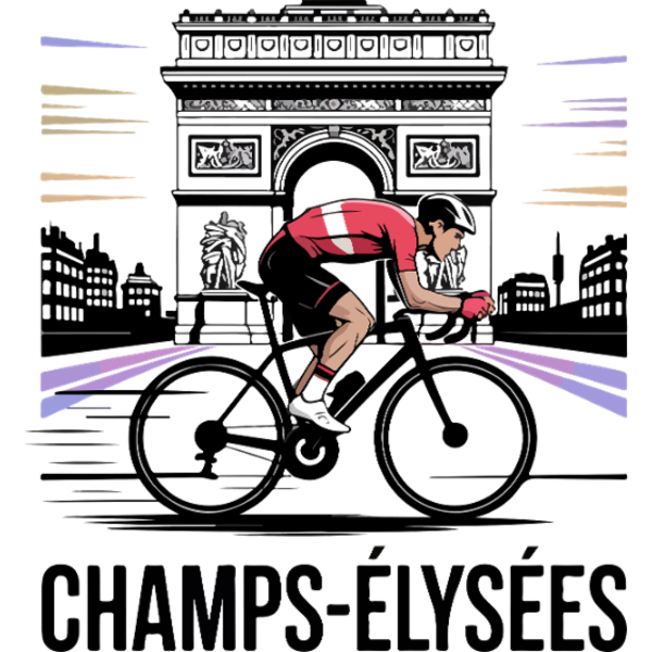 Koszulka "Finałowy sprint na Polach Elizejskich - Kolarstwo"