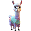 Cute polygon llama alpaca