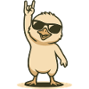 Metal Seagull Chick with Sunglasses