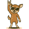 Cool muntjac baby with sunglasses