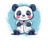 Panda in Doktorrobe