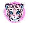 Kawaii Tiger Gaze