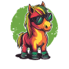 Cool rainbow pony