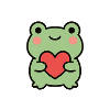 Frog with a heart
