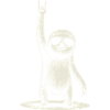 Lustiges Faultier in Rocker Pose