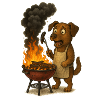 Chien Barbecue en Panique