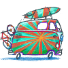Volkswagen T1 Camper dibujado