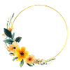 Yellow - Orange - Flower Circle, customizable