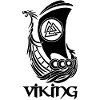 Black Viking Ship