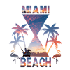 Miami Beach Sunset Silhouette Design