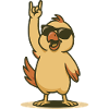Cool Parrot Chick Rocker Style