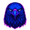 Blue Eagle Neon Art