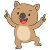 Dancing Wombat Baby Cartoon