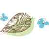 Feuille avec fleur