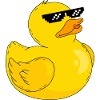 Duck with glasses