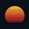 Retro sunset design