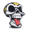 Skull with tongue – cheeky skull