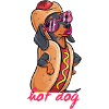 Fashion Dachshund as Hot Dog
