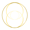 Vesica Piscis - Gradient Gold Version