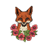Fox in flowers