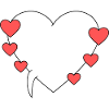 Speech Bubble with Hearts 3