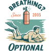 Breathing Optional Diver Ocean Sea