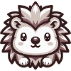 Hedgehog spiky smile