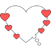 Thought bubble with heart