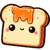 Kawaii Honey Toast Illustration