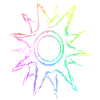 Sonne bunter Farbverlauf