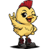 Punk Rock Chick with Boots
