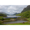 ScotRail train passing Scottish Loch