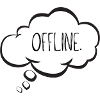 Auszeit Statement Design Denkblase - OFFLINE
