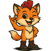 Fox with punk power