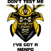 Yellow-Black Menpo Mask with Text