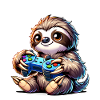 Sloth Gamer Gaming Nerd