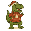 T-Rex Weihnachten Noël laid