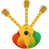 abstract three acoustic guitar